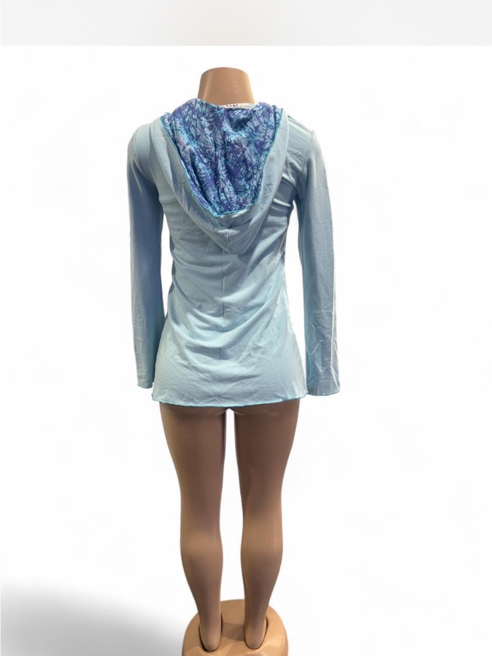 Green Apple Light Blue Hooded Open-Front Cardigan - Picture 5 of 8
